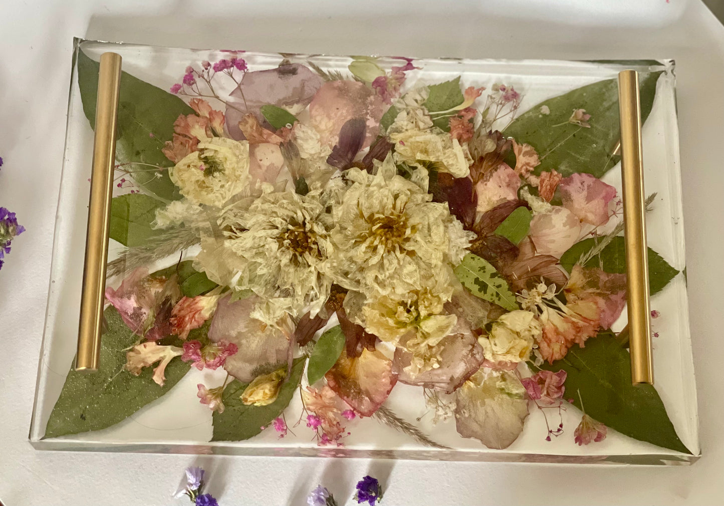 Flower preservation tray