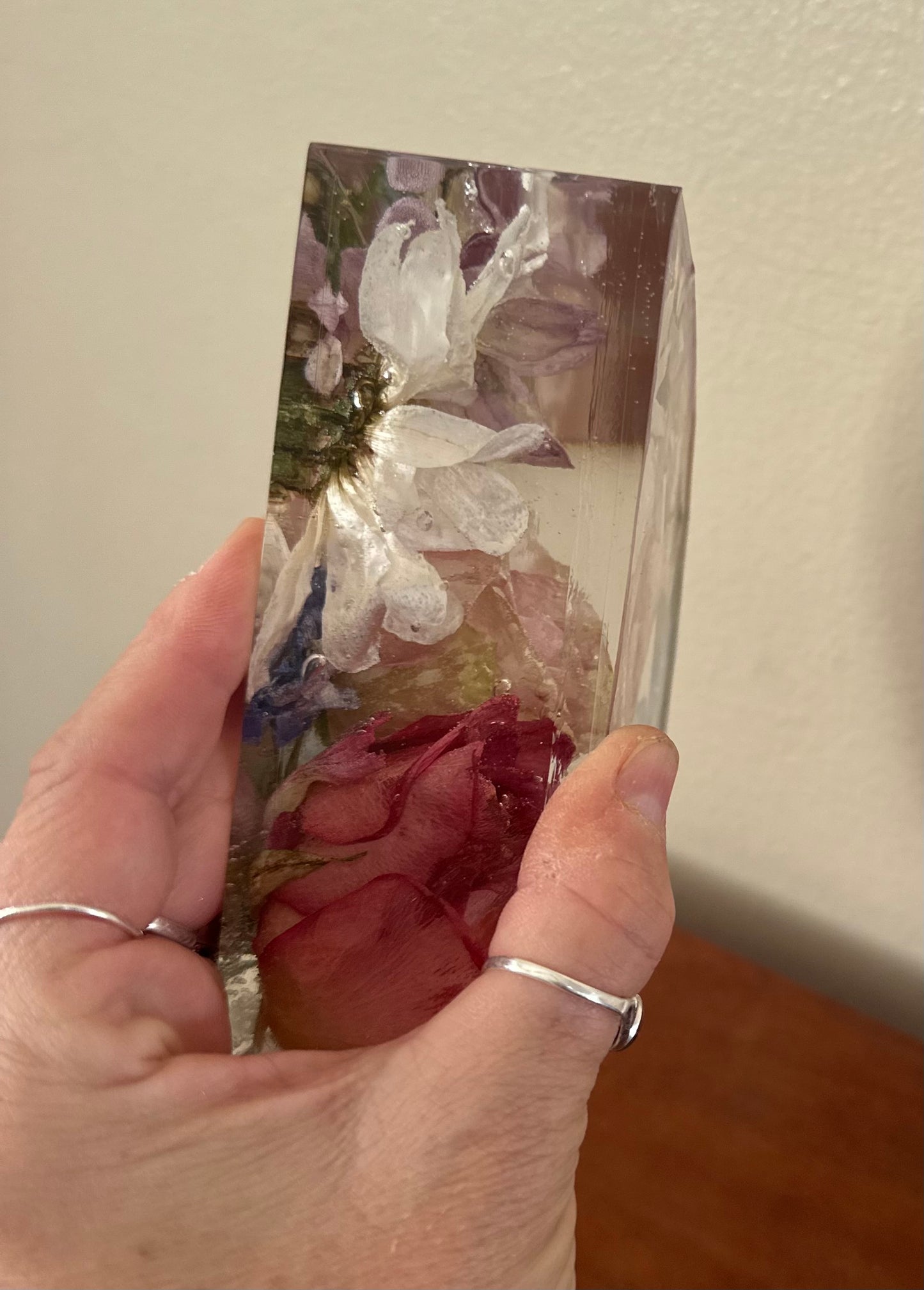 Flower preservation book ends