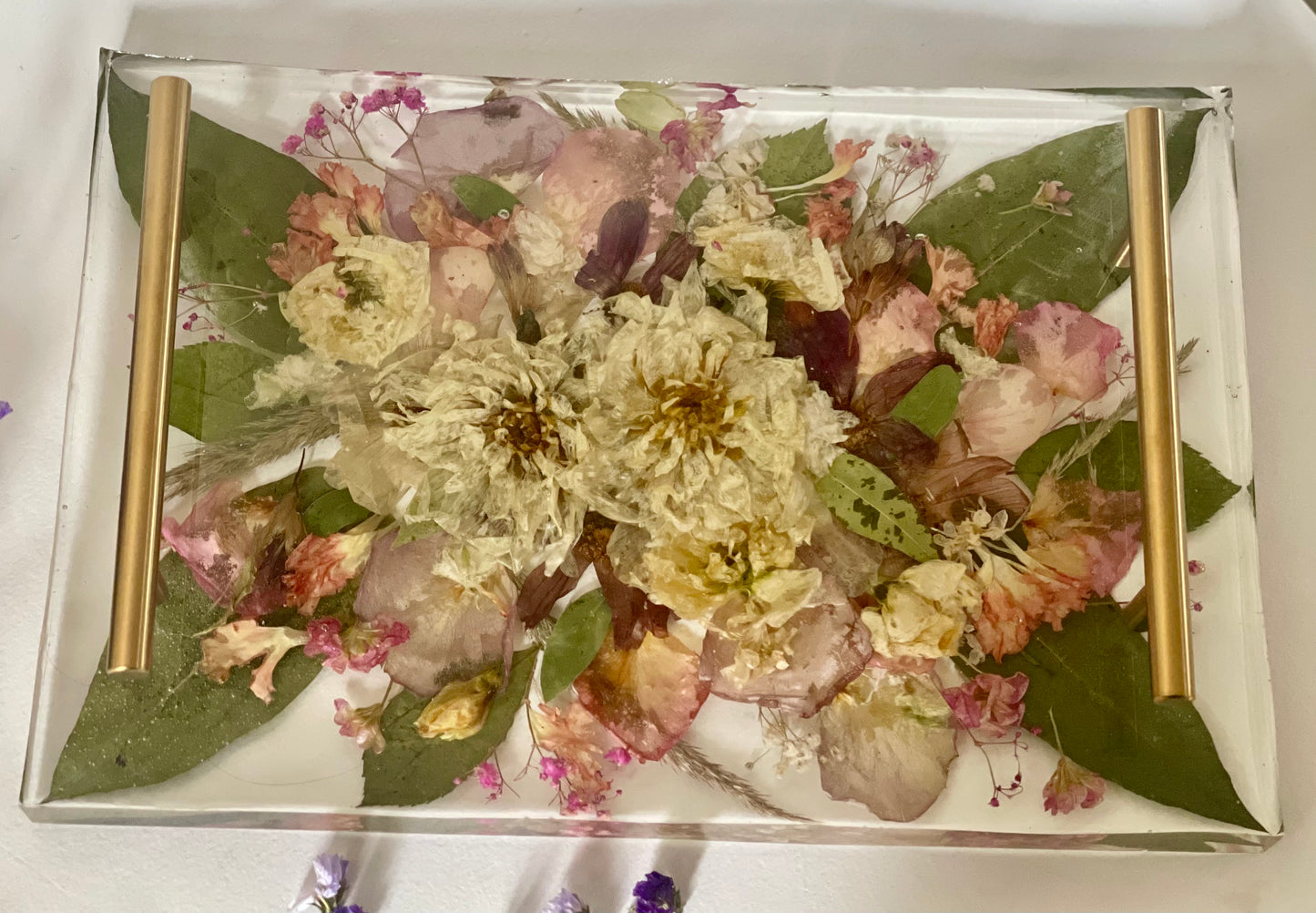 Flower preservation tray