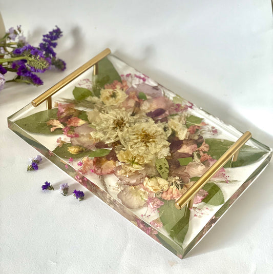 Flower preservation tray