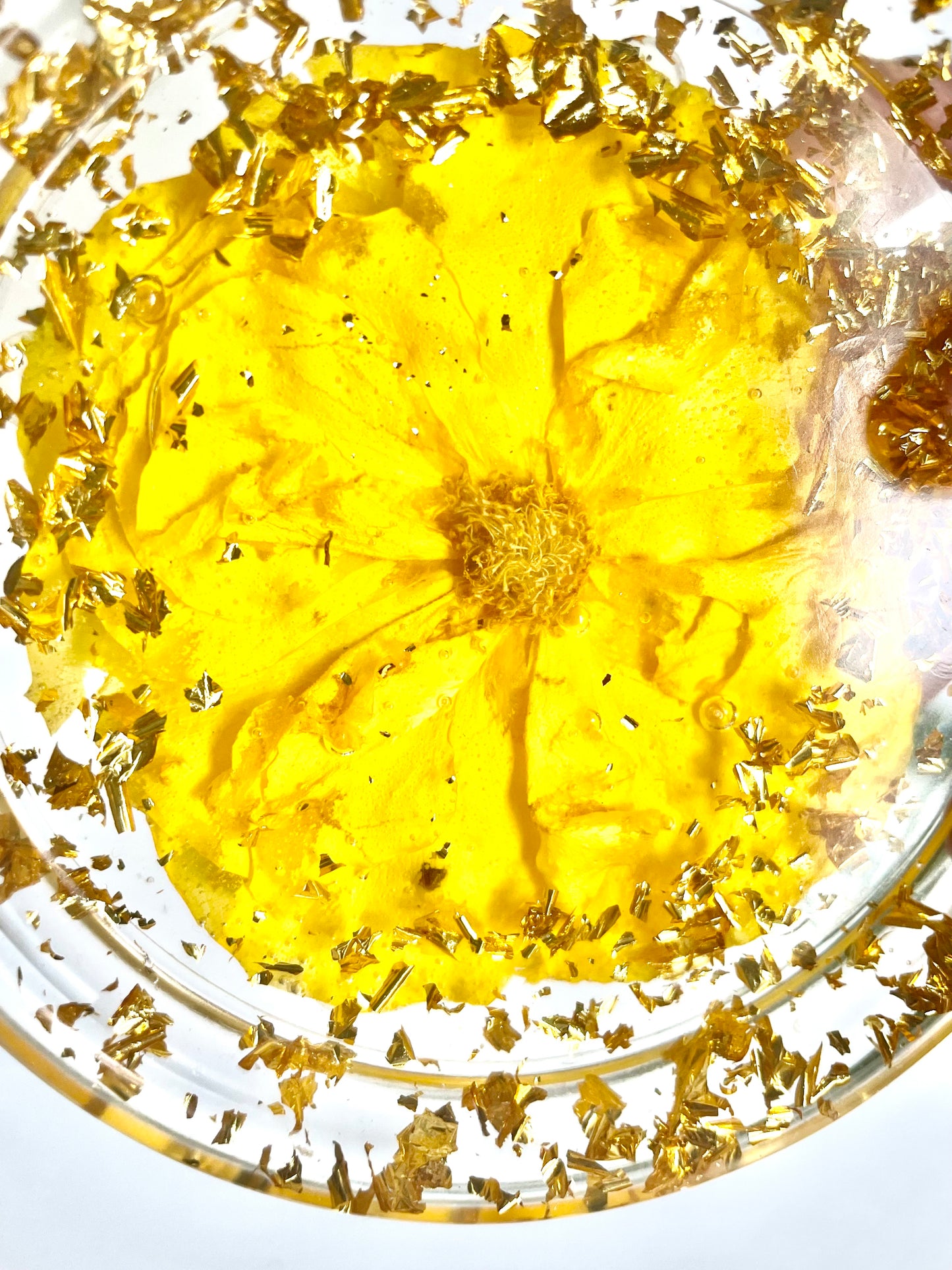 Real rose resin trinket dish
