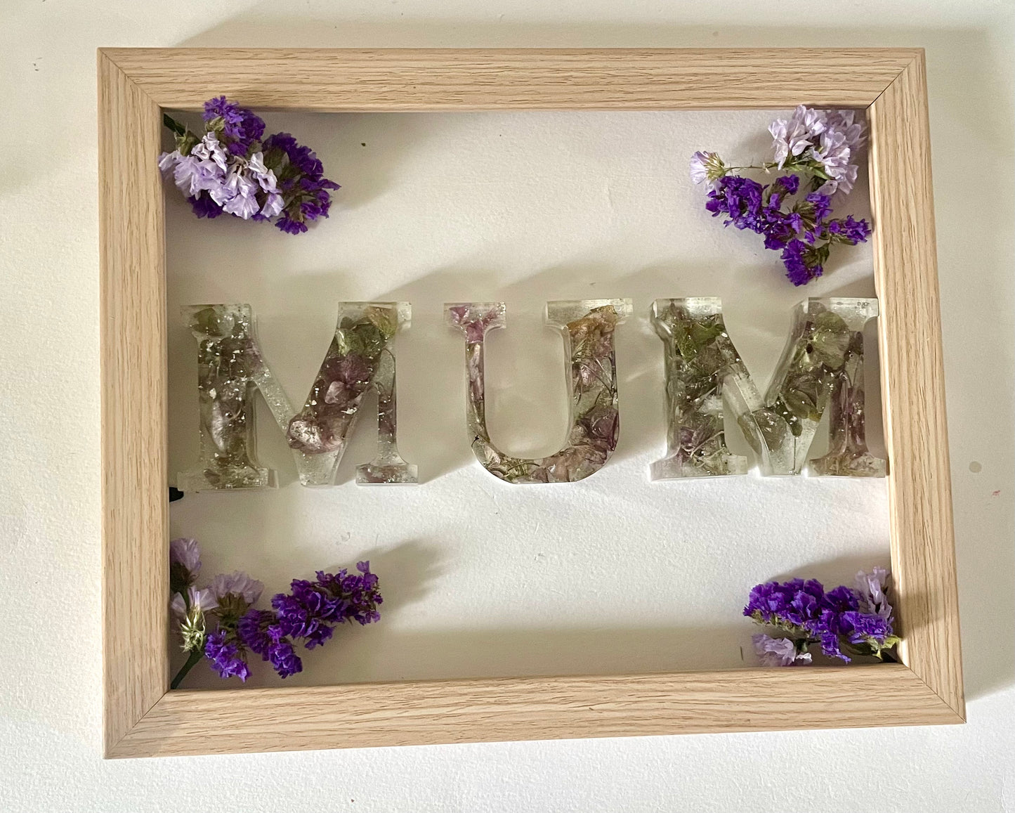 Flower preservation name frame