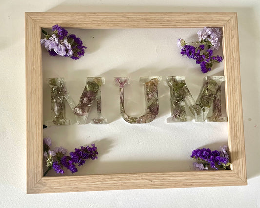 Flower preservation name frame