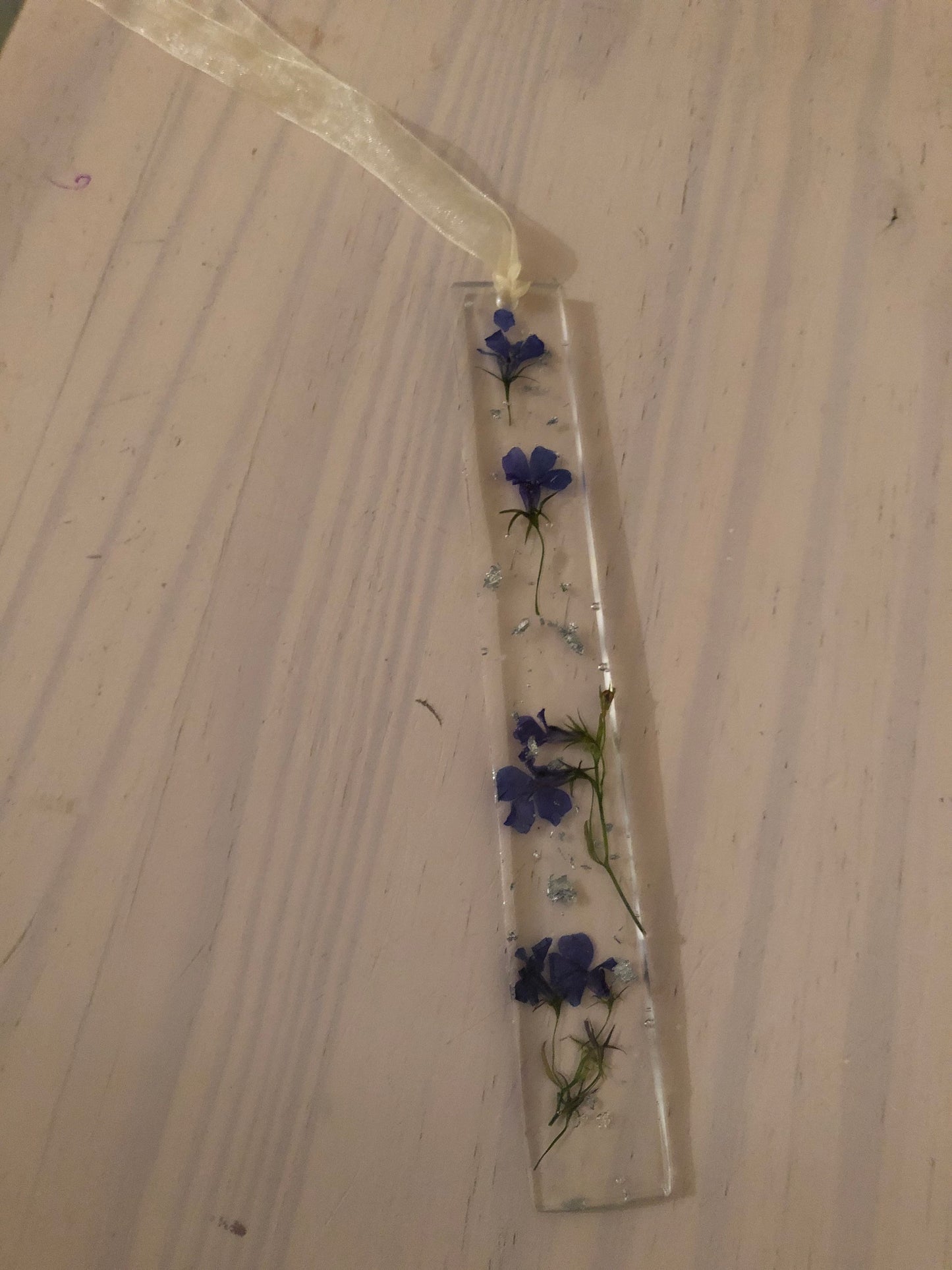 Real flower bookmark, flower bookmark, resin bookmark, blue flower bookmark, pressed flowers bookmark , botanical bookmark, gift for her,