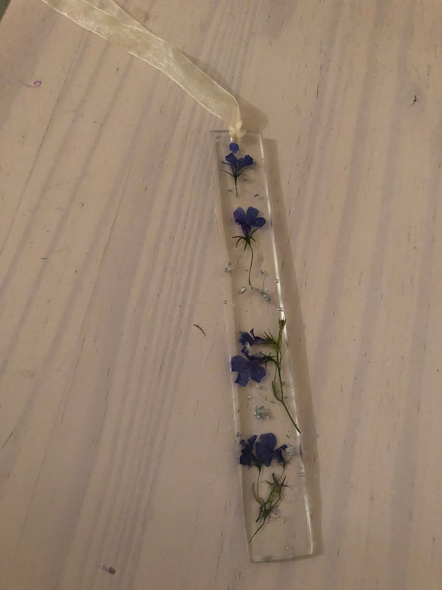Real flower bookmark, flower bookmark, resin bookmark, blue flower bookmark, pressed flowers bookmark , botanical bookmark, gift for her,