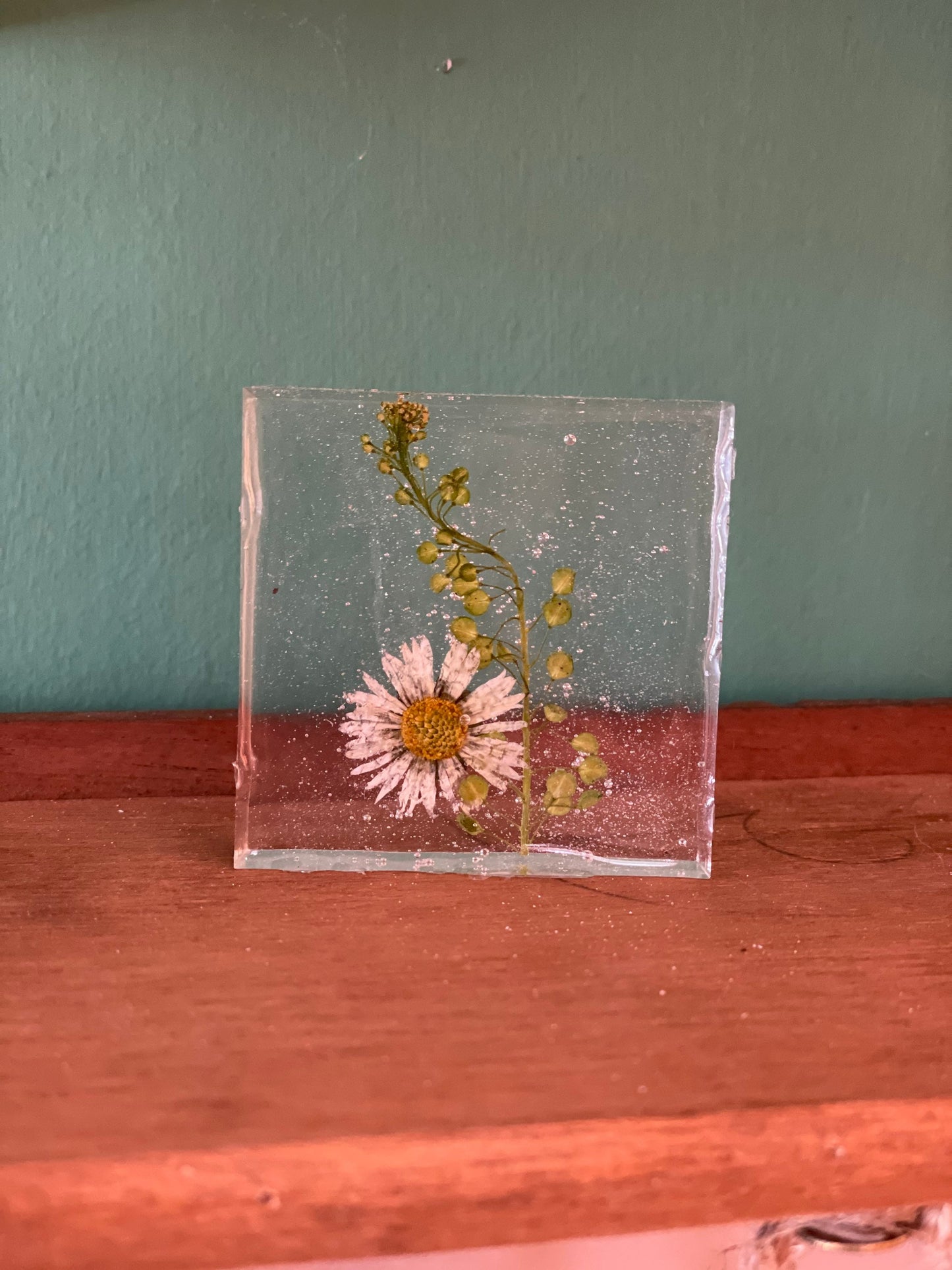 Real flowers in resin gift,personalised gift for her,Mum birthday gift,grandparent gift,resin pocket hug,birthday gift for her,