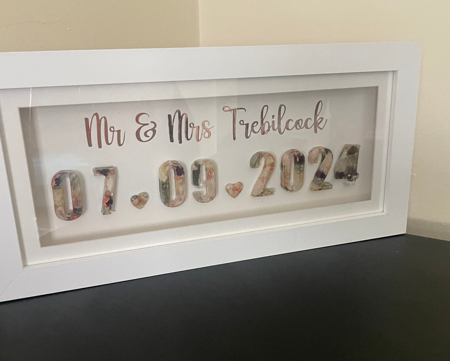 Flower preservation Date frame