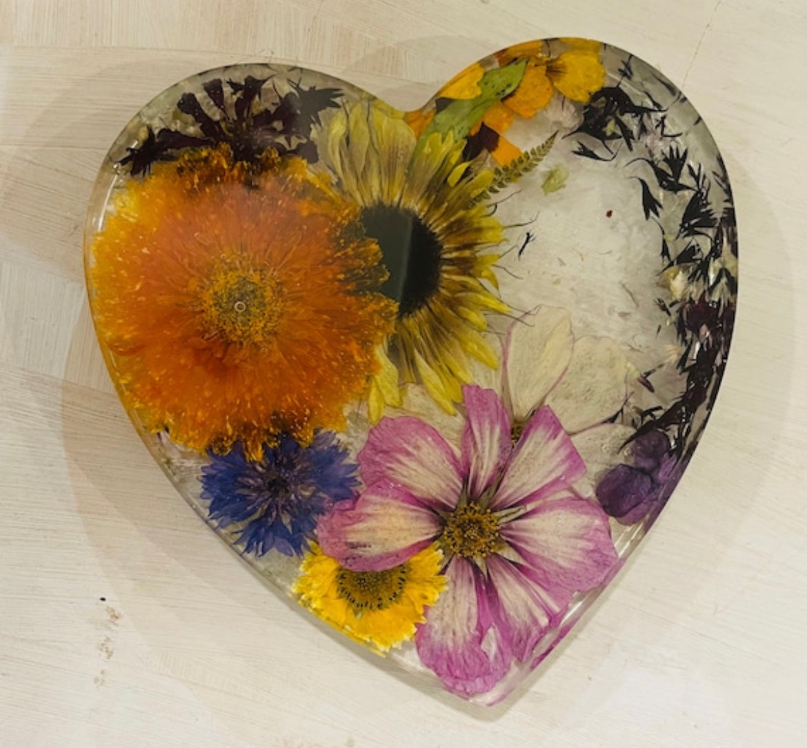 Flower preservation heart 16 cm