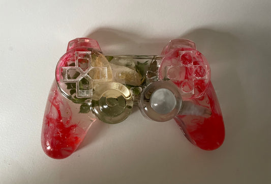 Flower preservation resin gaming controller