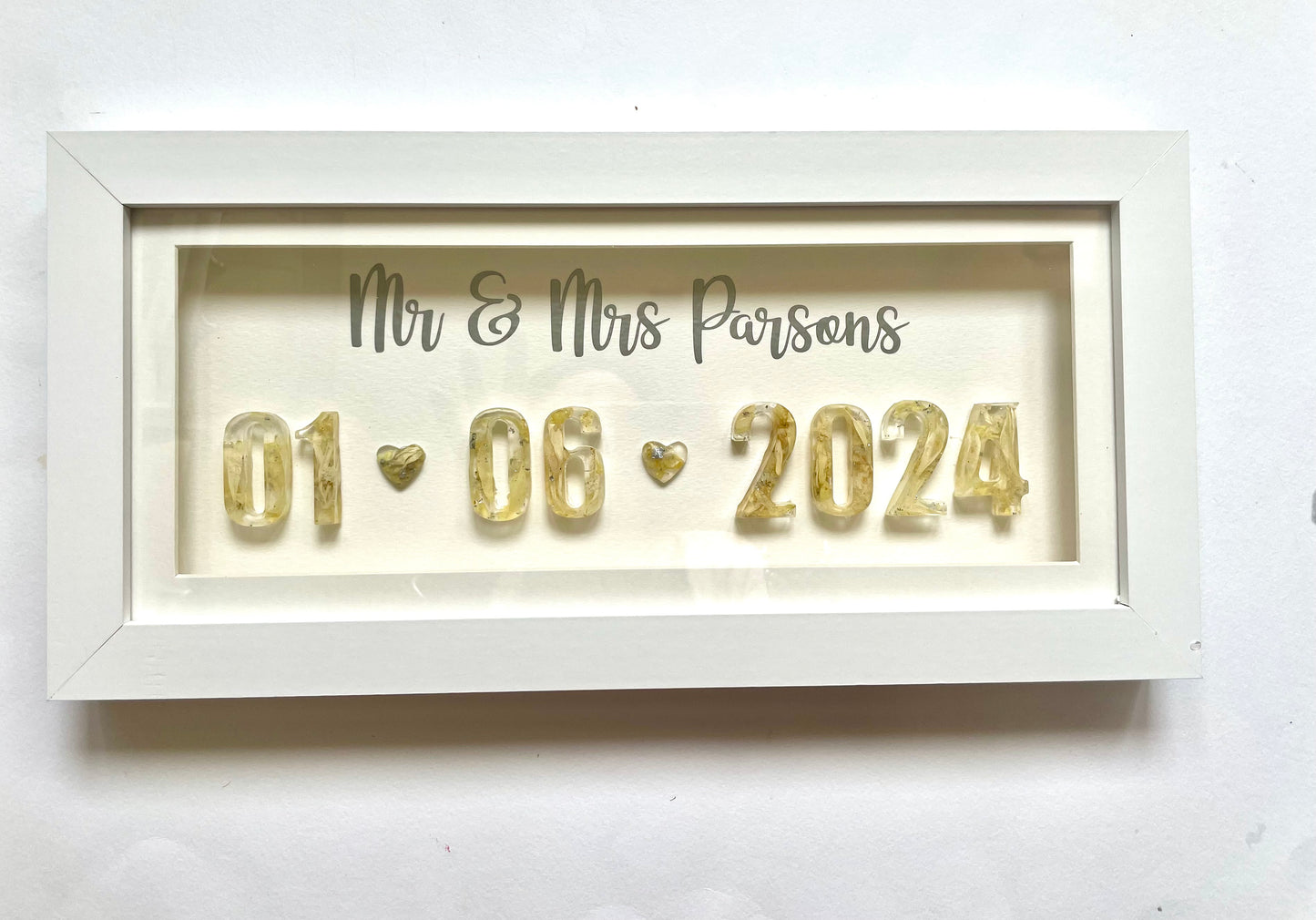 Flower preservation Date frame