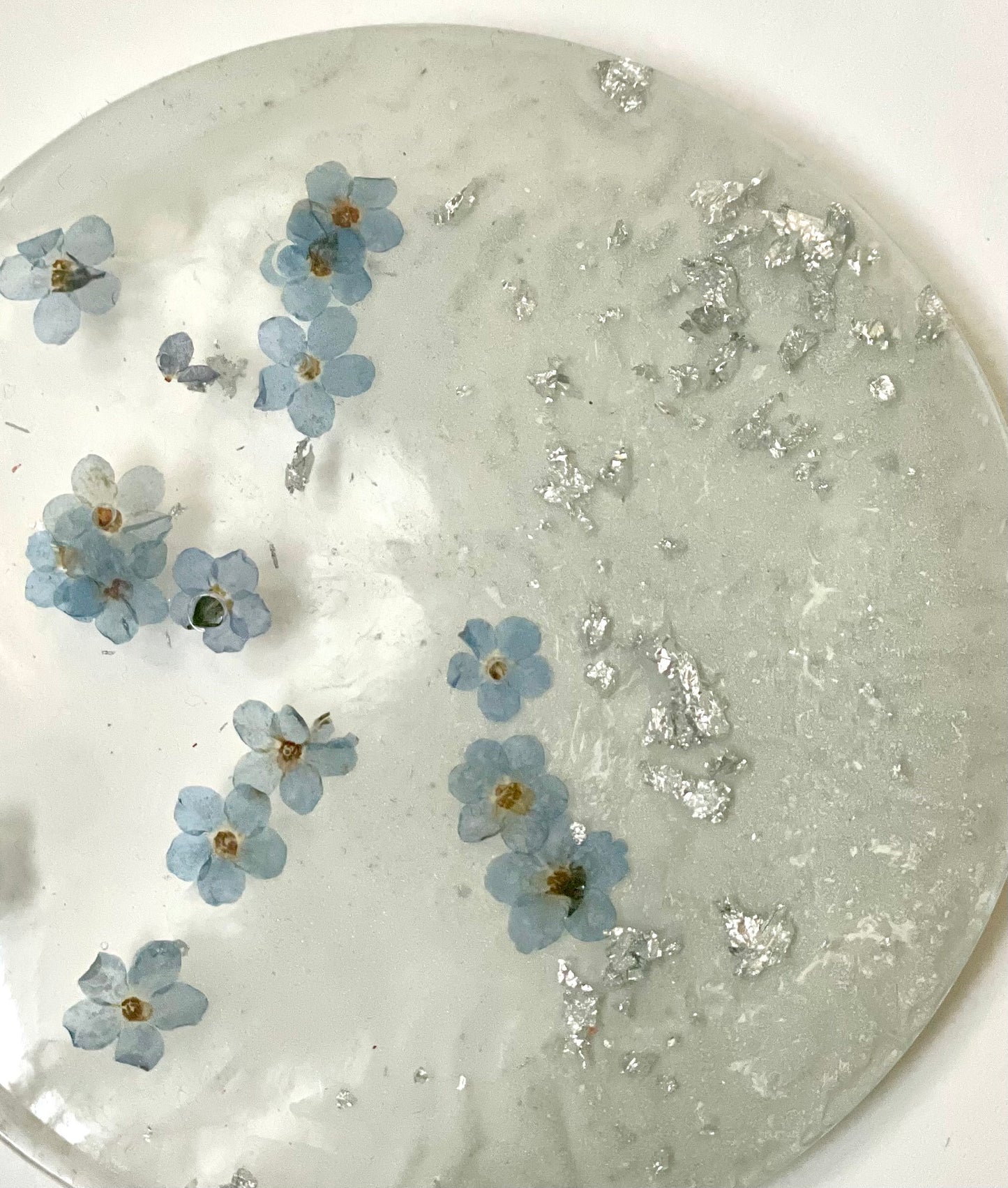 Forget me not resin coasters