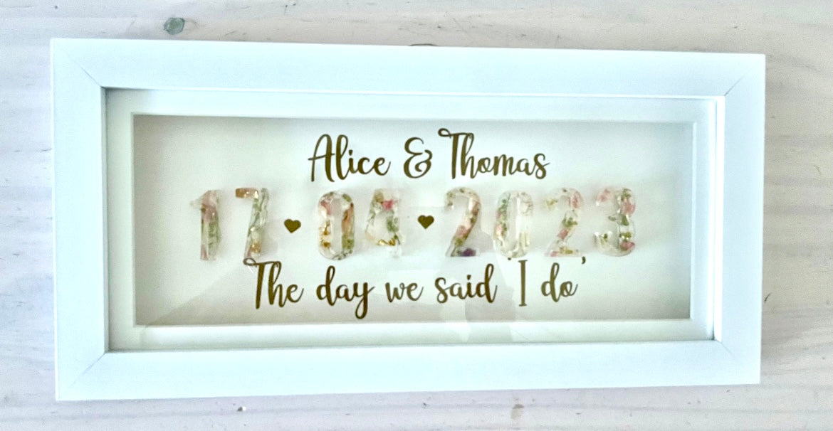 Flower preservation Date frame