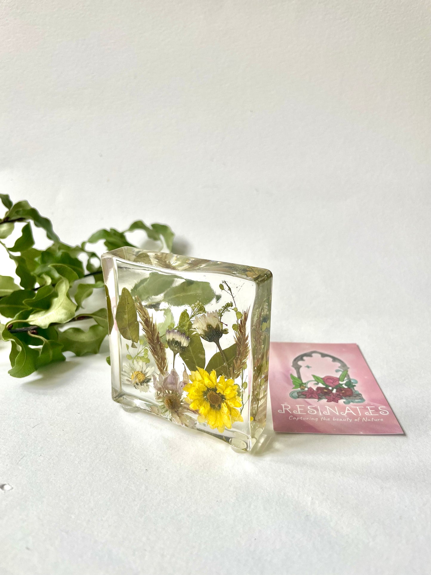 Minature wildflower resin scene