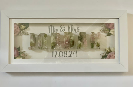 Flower preservation Name frame