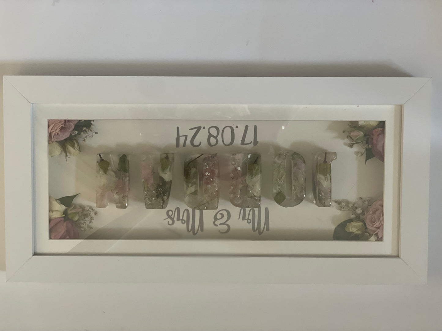 Flower preservation Name frame