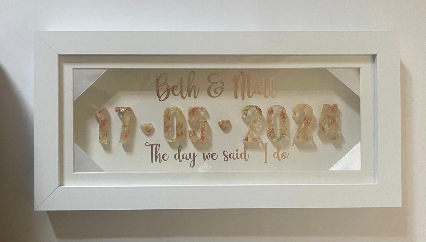 Flower preservation Date frame