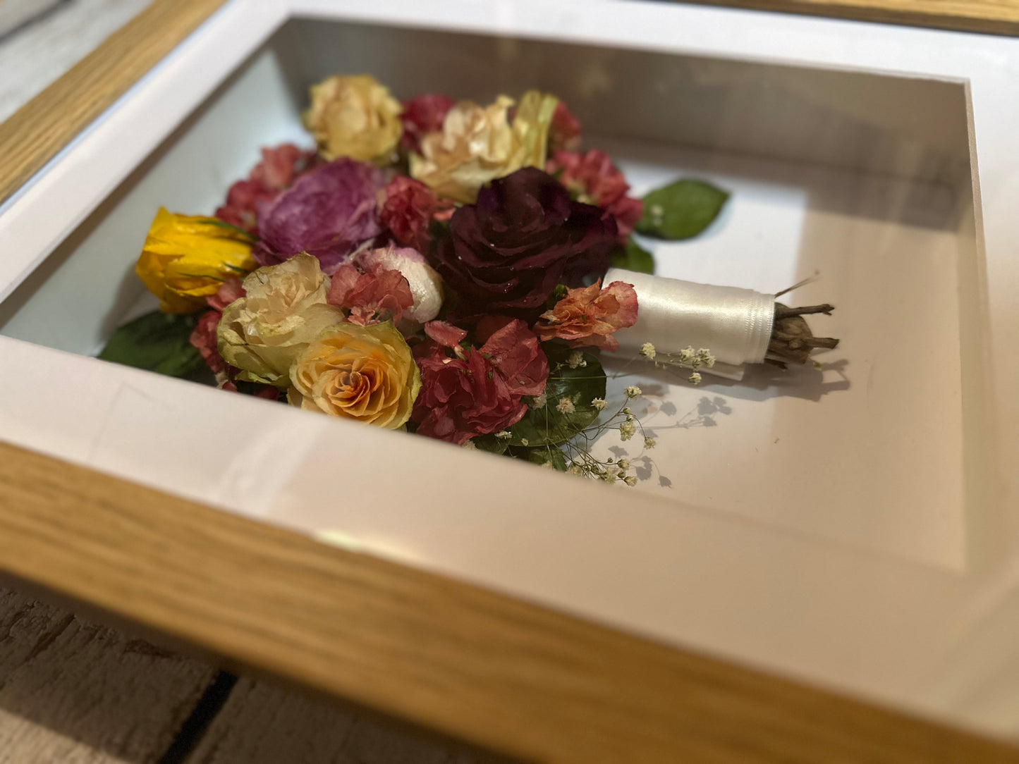 Dried flower preservation frame