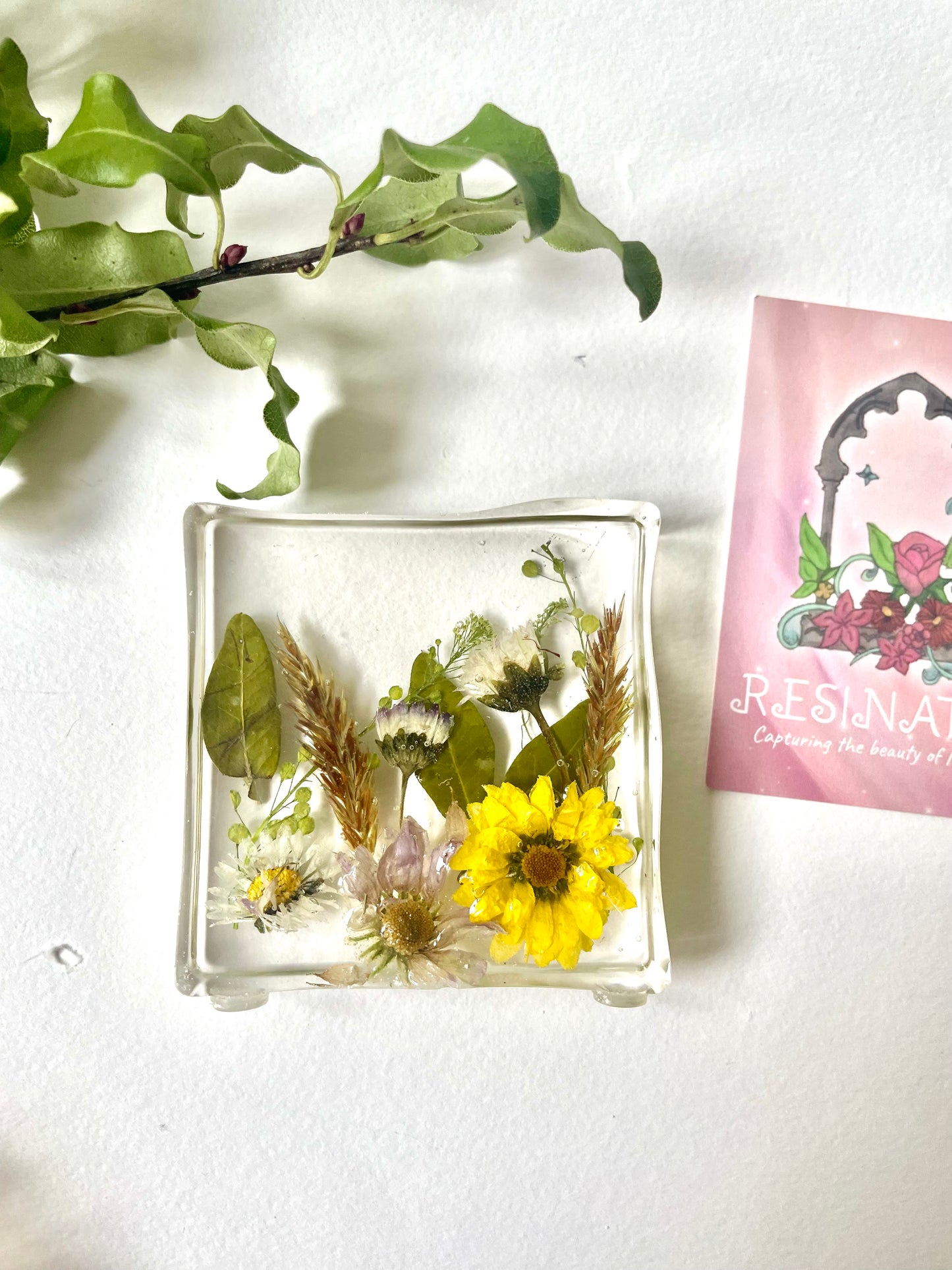 Minature wildflower resin scene