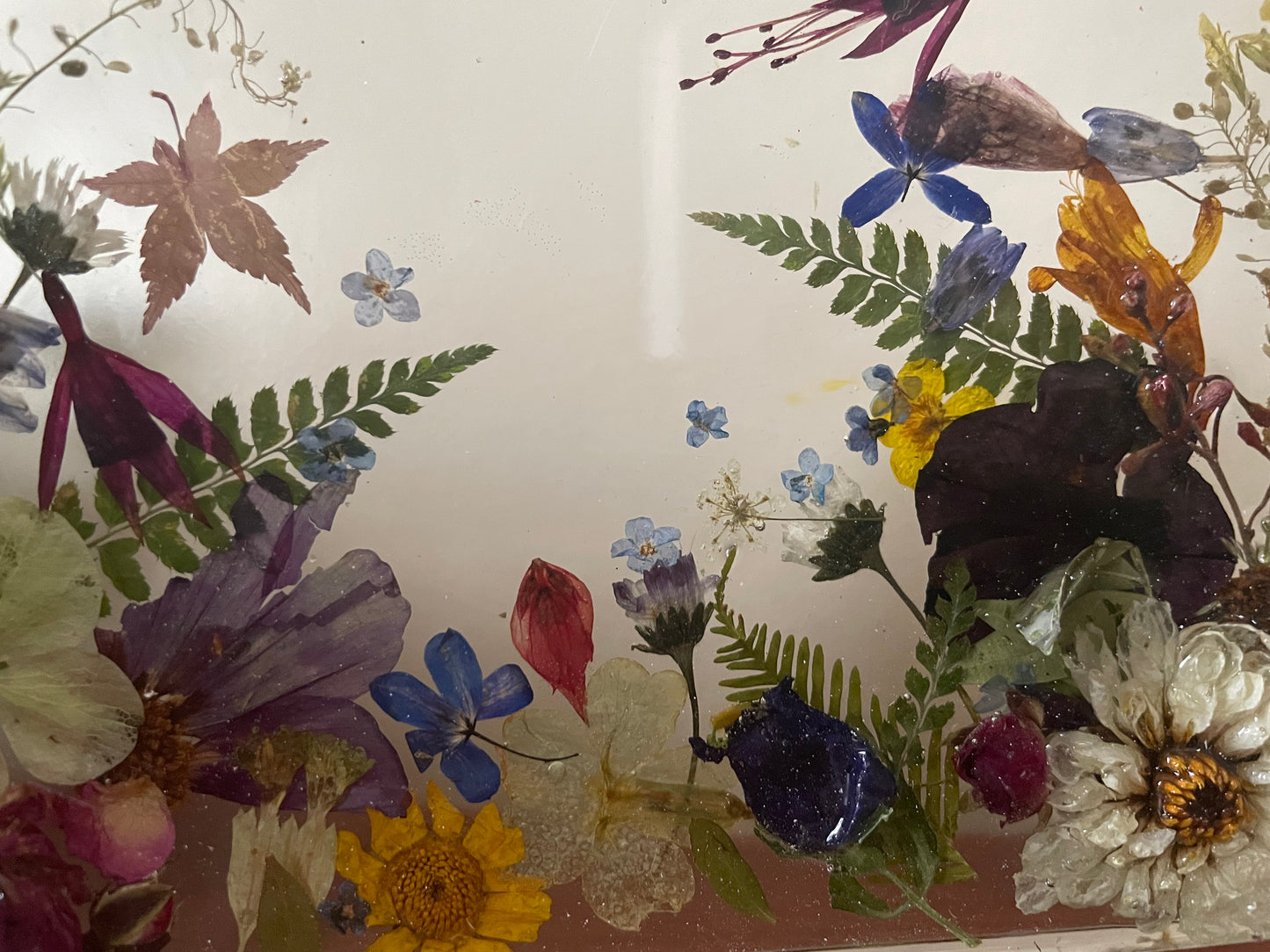 Wildflower and resin wall art