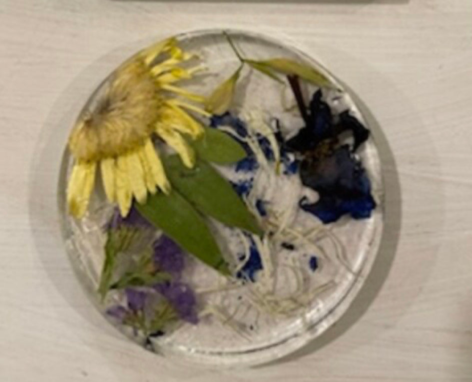 Flower Preservation Coasters Round