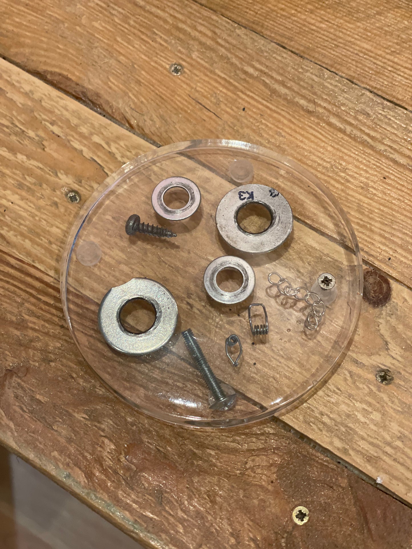 Resin coaster with nuts and bolts for DIY enthusiast