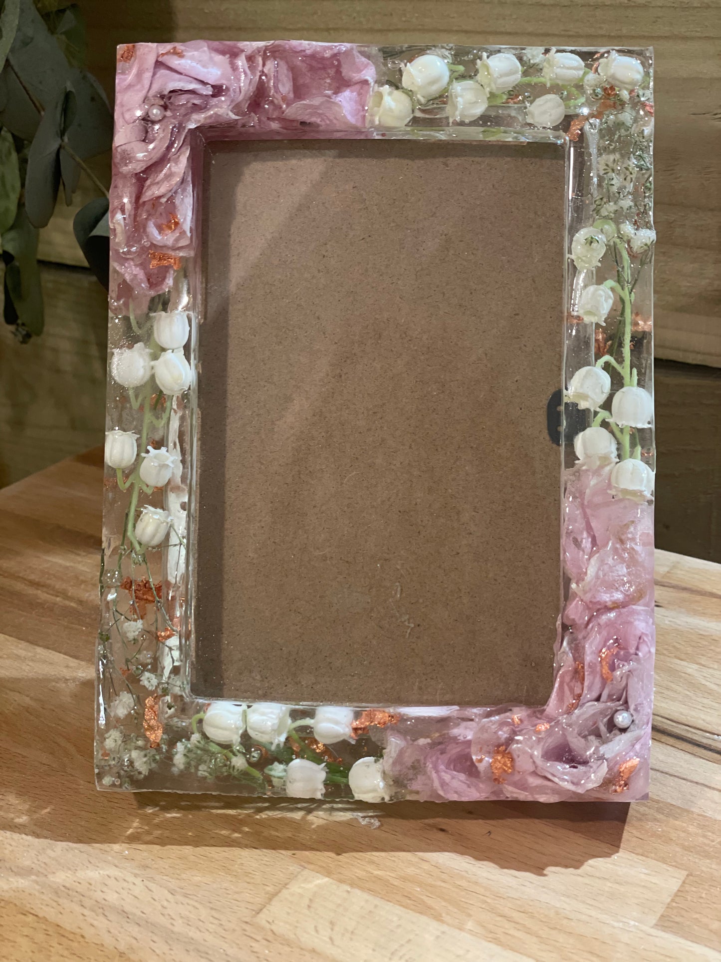 Flower preservation resin photo frame