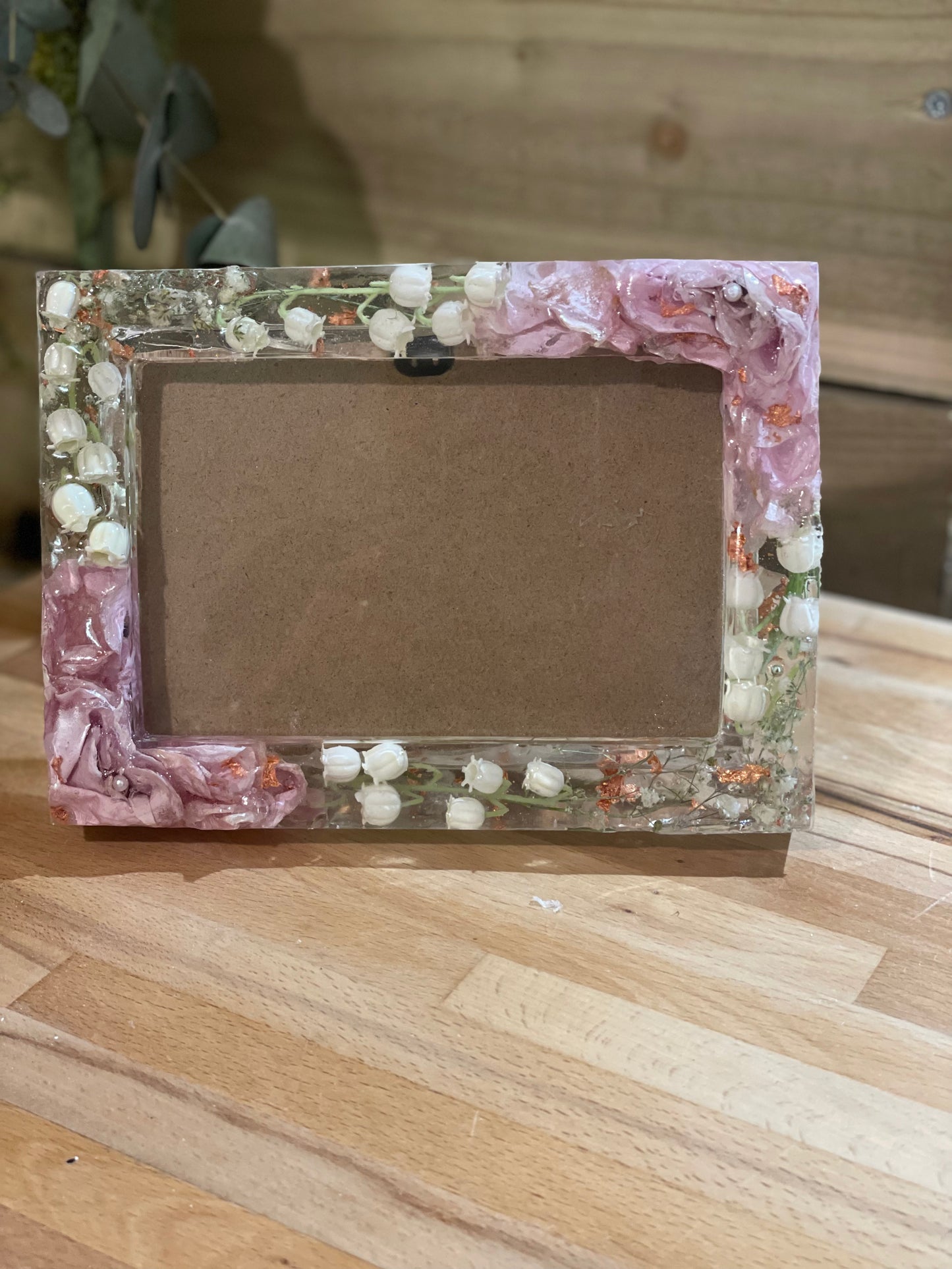 Flower preservation resin photo frame