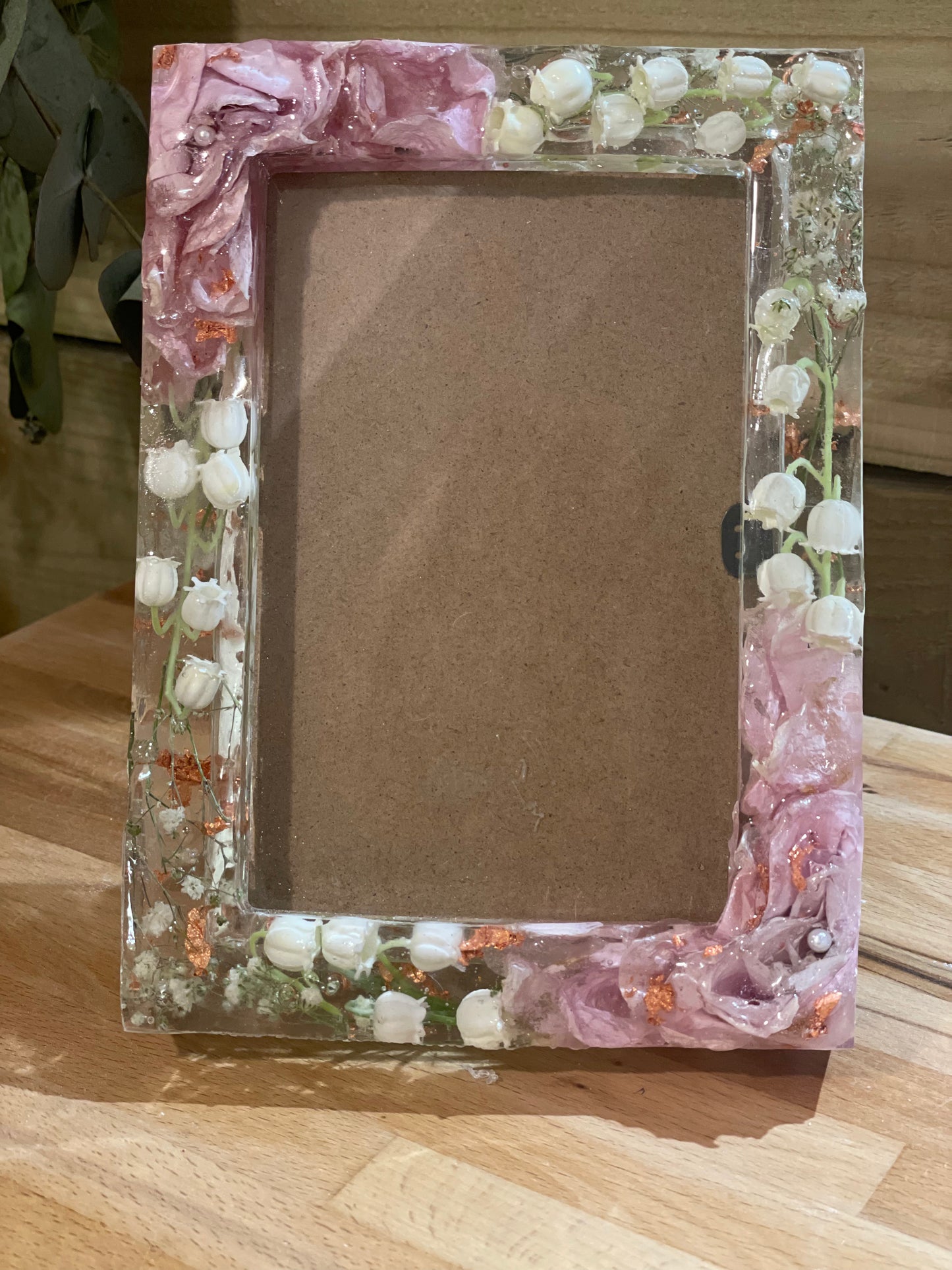 Flower preservation resin photo frame