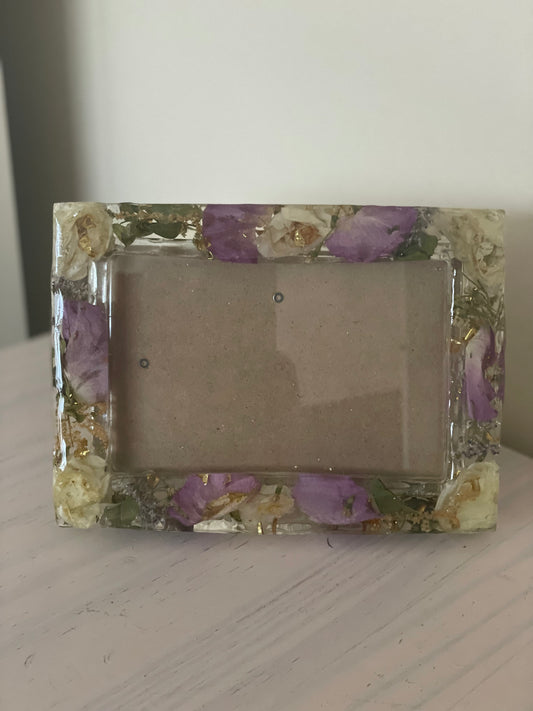 Flower preservation resin photo frame