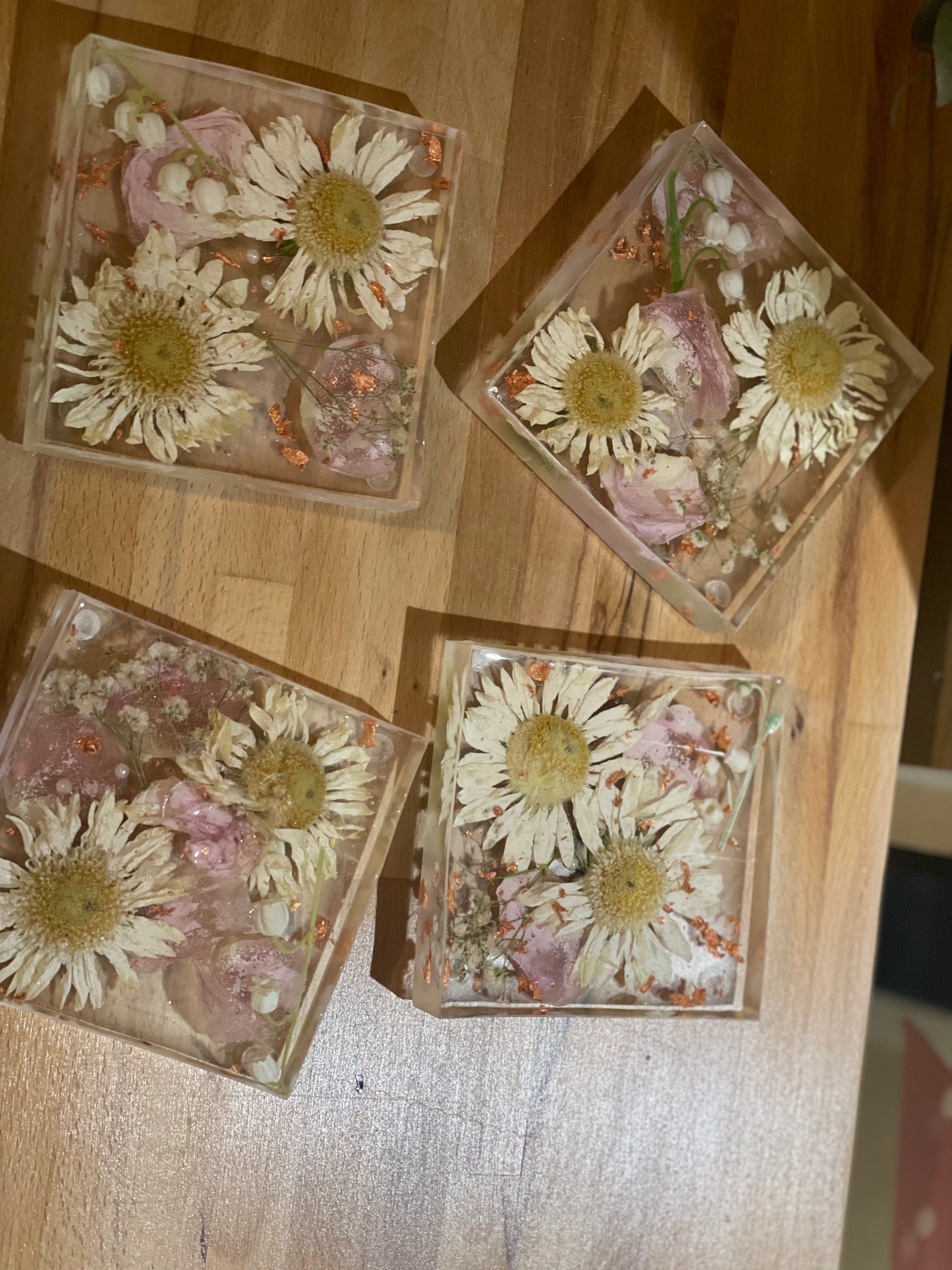 Flower preservation coasters Square