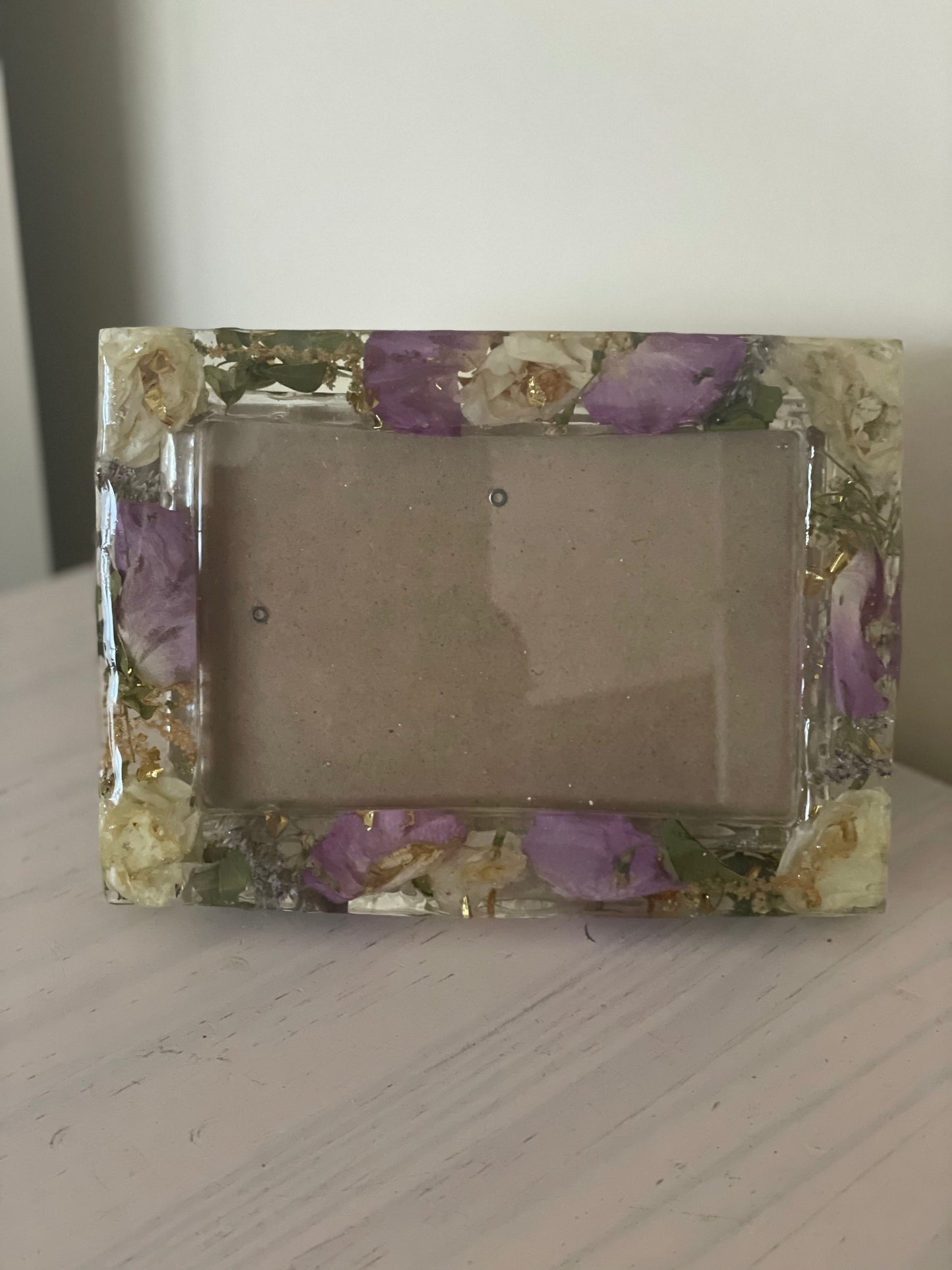 Flower preservation resin photo frame