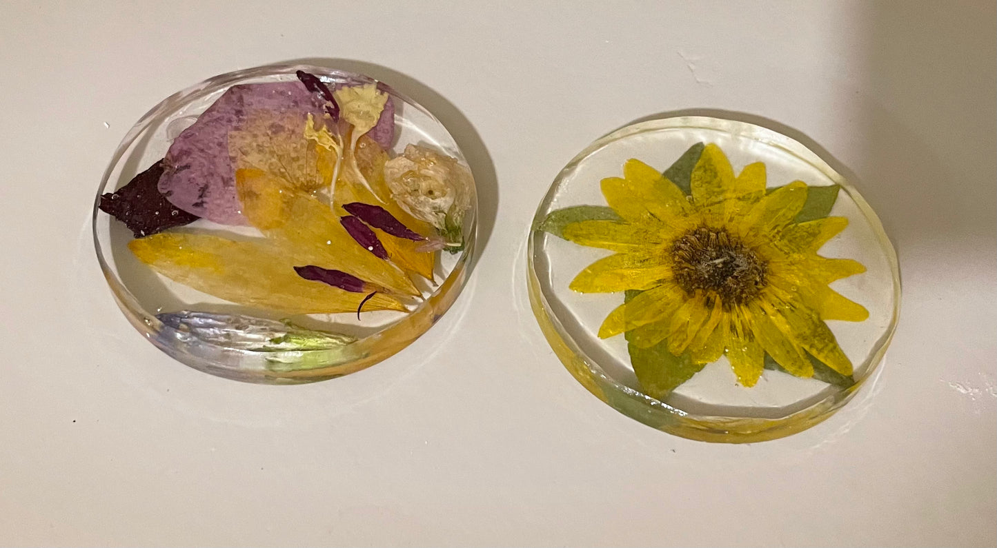 Flower Preservation Coasters Round