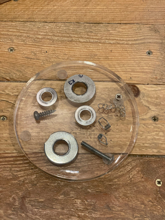 Resin coaster with nuts and bolts for DIY enthusiast