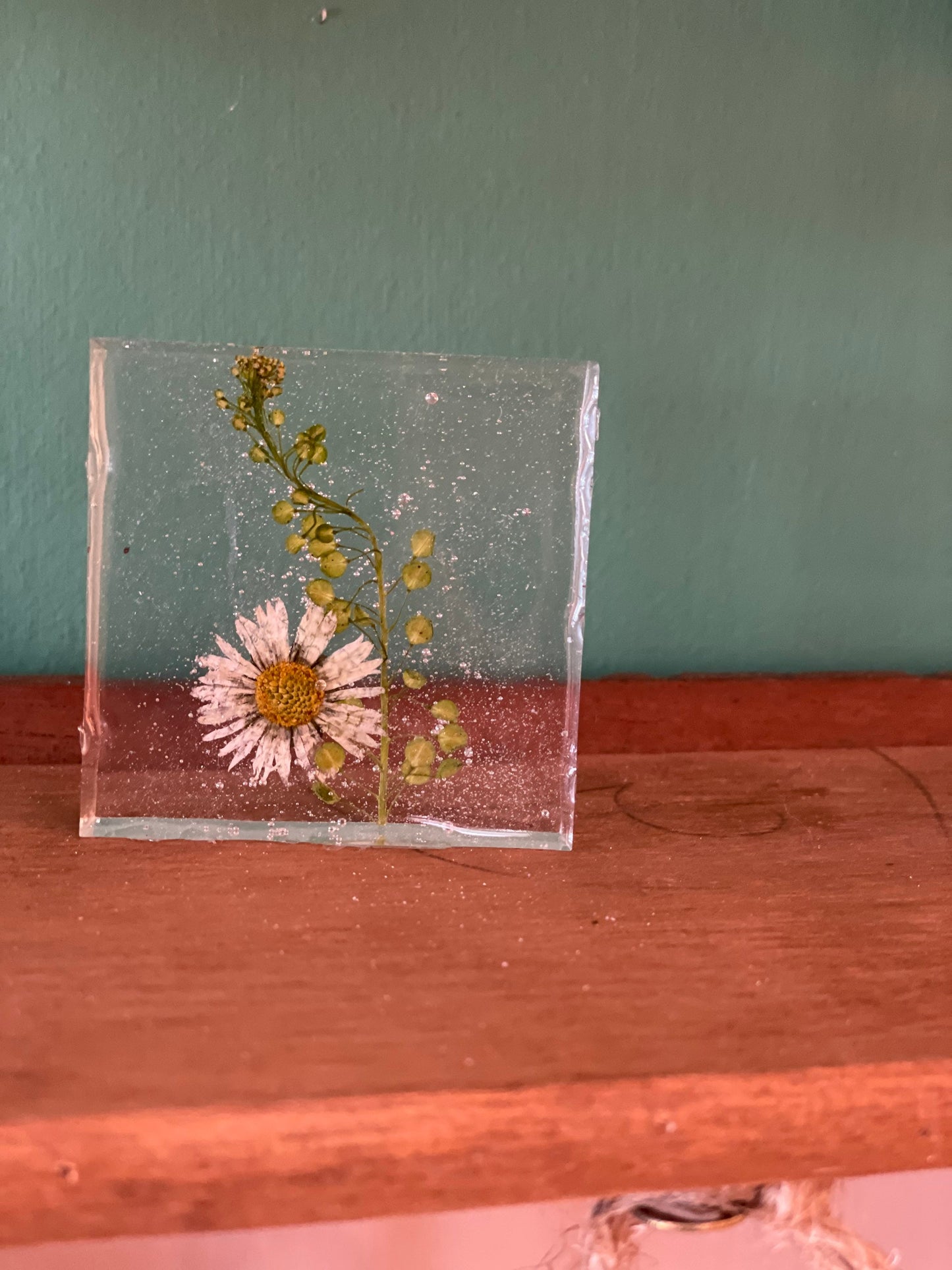 Real flowers in resin gift,personalised gift for her,Mum birthday gift,grandparent gift,resin pocket hug,birthday gift for her,