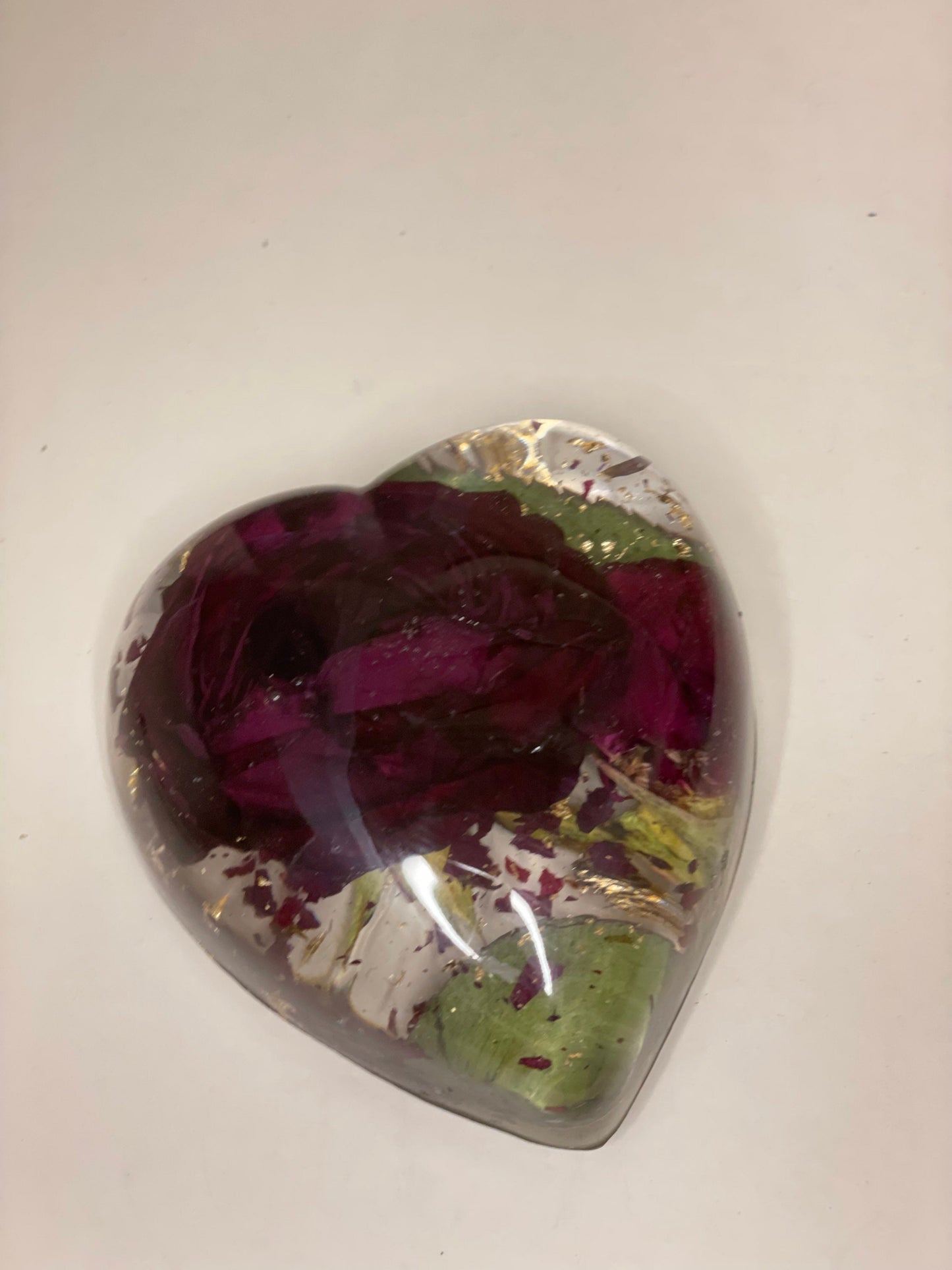 Wedding Flower preservation heart keepsake, bridal bouquet preserved flowers in resin, funeral flowers preservation resin  heart keepsake