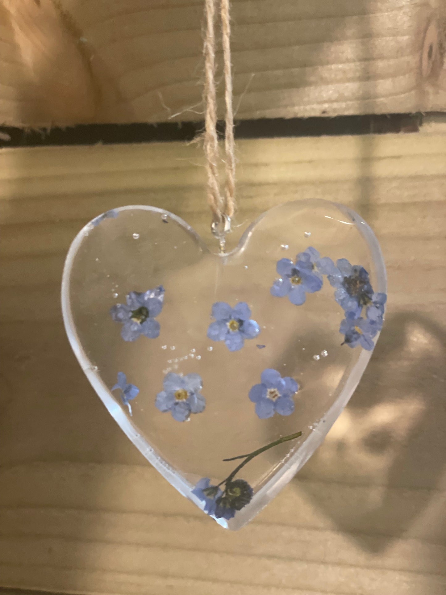 Forget me not hanging heart, Mother’s Day gift, memorial gift, gift for her, gift for nature lover, wildflower heart, sympathy gift,