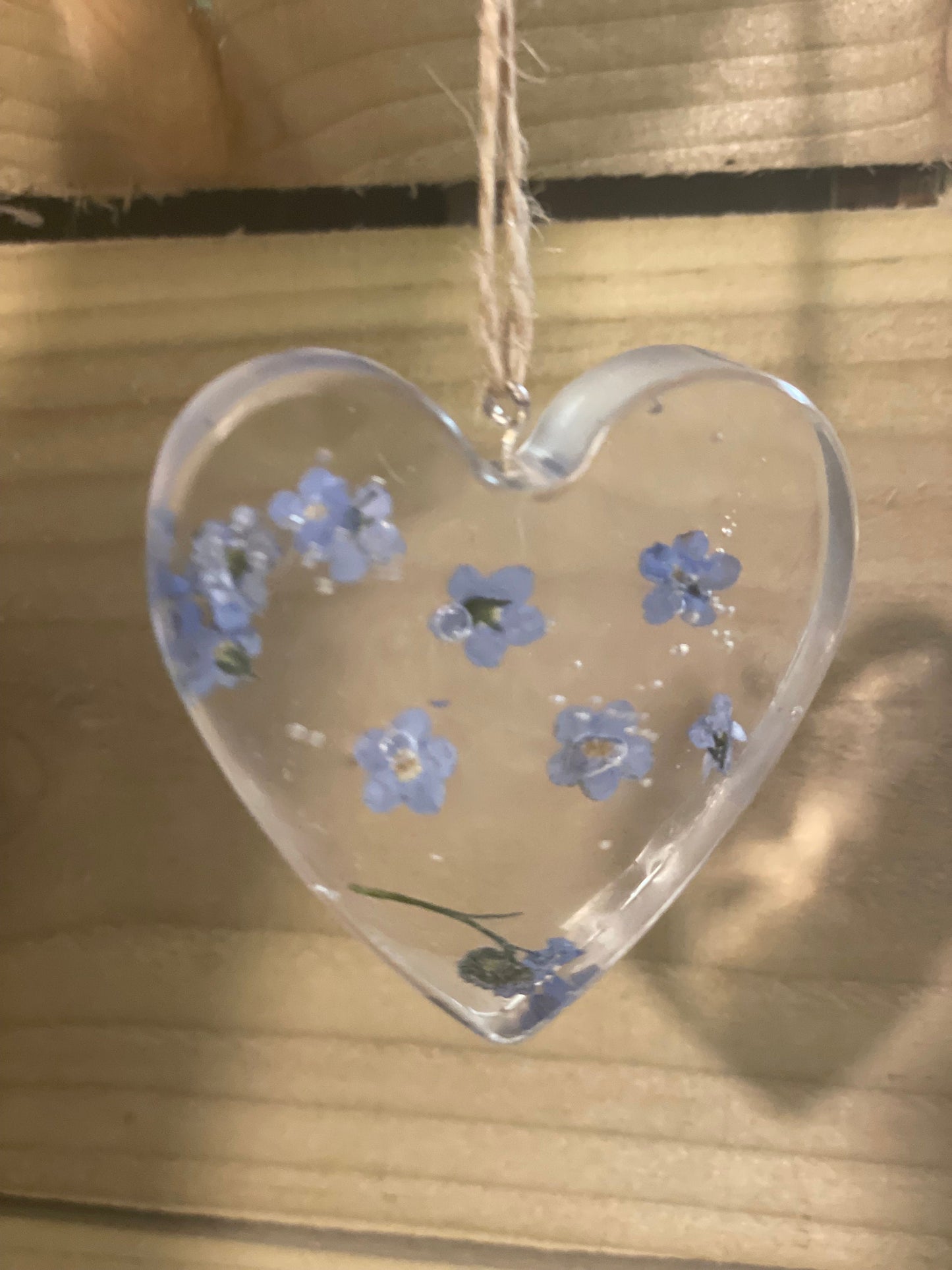 Forget me not hanging heart, Mother’s Day gift, memorial gift, gift for her, gift for nature lover, wildflower heart, sympathy gift,