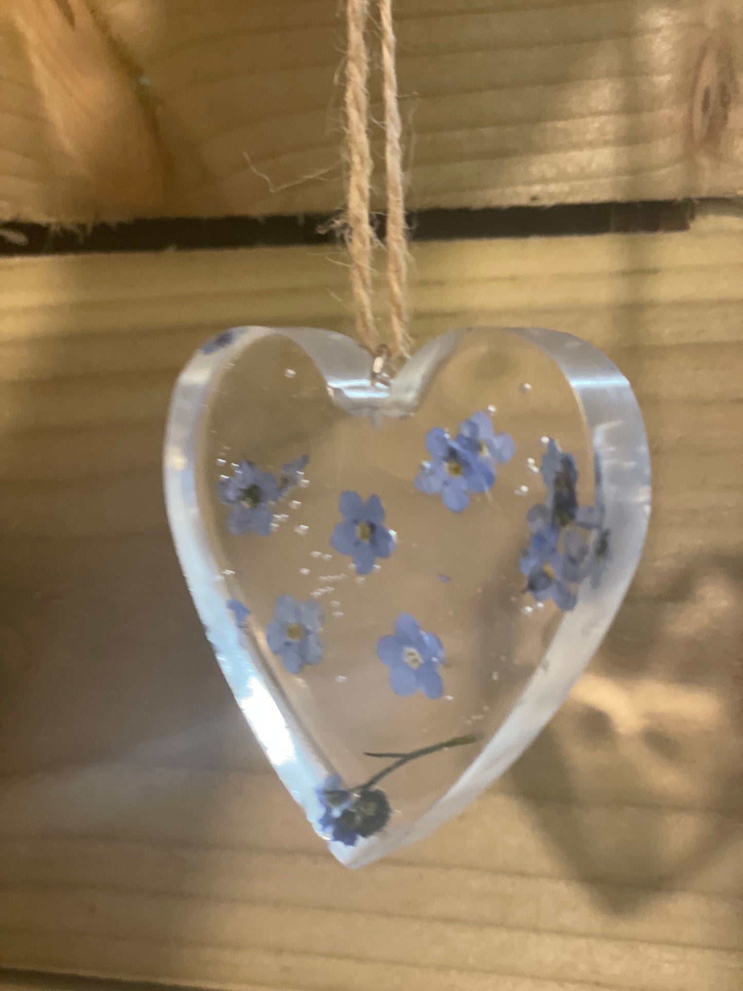 Forget me not hanging heart, Mother’s Day gift, memorial gift, gift for her, gift for nature lover, wildflower heart, sympathy gift,