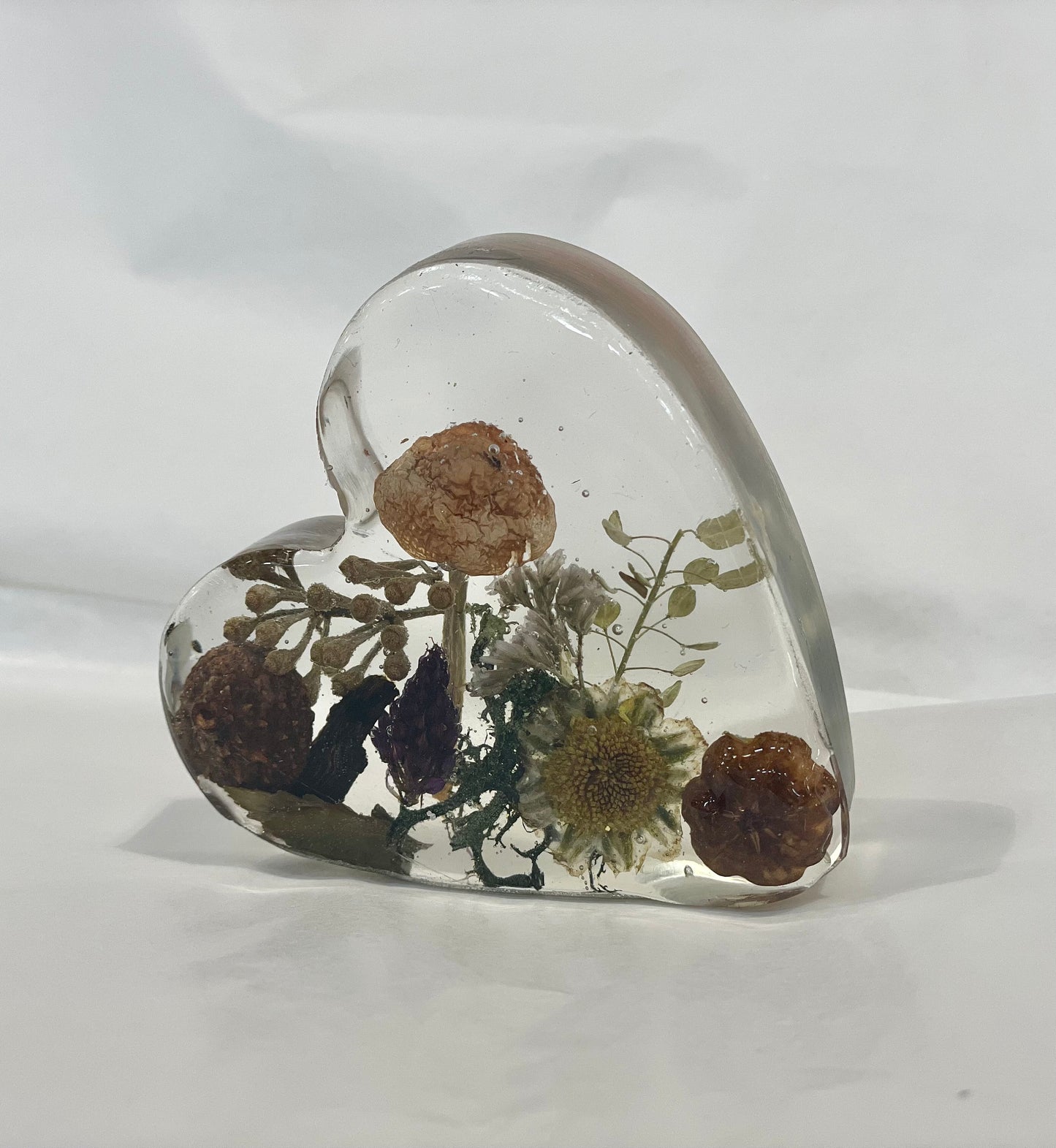 Toadstool free standing heart, Mother’s Day gift, Christmas gift, gift for her, gift for nature lover, wildflower heart, mushroom  heart